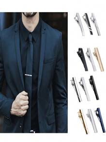 1/3/4/6/10/12 مشبك ربطة عنق للرجال مجموعة مشابك ربطة عنق للربطات العادية، حفل زفاف، عمل، دبوس مشبك ربطة عنق للرجال، يشمل الأسود والذهبي والأزرق والفضي، مشابك ربطة عنق متعددة الاستخدامات، مناسبة كهدايا للمعلمين والأصدقاء والآباء والرجال