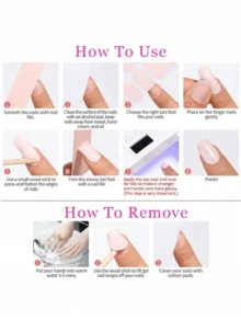 1 件彩色法式半固化凝胶指甲贴纸，带粘性背衬，可固化凝胶法式美甲装饰