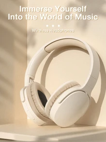 GENAI Wireless Headphones Over Ear, With Microphone, HiFi Stereo Foldable Lightweight Headset, Volume Control Stereo 3.5mm Wire Headset For Deep Bass For Home Office Cellphone PC Ect.