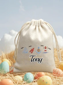 1 bolsa com cordão personalizável, pode ser impressa com nome personalizado ou mensagens de Natal. Estampada com lindas conchas de praia, cavalos-marinhos, estrelas-do-mar e outros padrões, é a escolha ideal para presentes de compras. O porta-moedas é um presente decorativo para a escola das crianças. Pode ser personalizado com o seu nome.