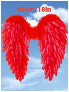 Valentine's Day Angel Feather Wings S/M/L Sizes Multi-Color Cosplay Role Play Performance Photo Prop - Multicolor - View 17