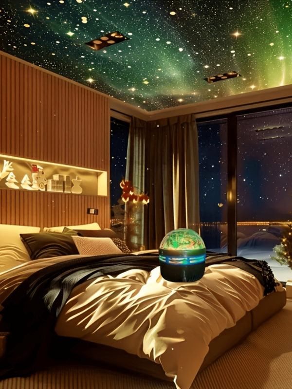 [1pc Starry Sky Lights Projector] 1pc Enchanting Starry Sky Lights - Illuminate Romantic Bedrooms, Add Sparkle To Holidays, Camping Adventures & Parties - A Dreamy Gift For All Occasions, 2 In 1 Northern Lights And Ocean Wave Projector