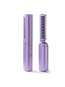Escova modeladora sem fio recarregável USB. - Roxo - Visão 1