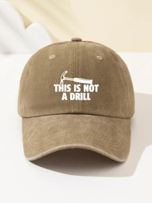 1 Stück Damen Baseball Cap "Dies ist kein Bohrgerät" Aufdruck, modisch, weich, verstellbare Größe, belüftet, geeignet für Outdoor-Sport, Reisen, Camping, Partys, Geschenke