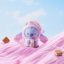 Miniso Disney Stitch "Eat Even If Sleepy" Series Vinyl & Plush Blind Box, Vinyl + Plush Material, Pajama Shape + Food Decoration, Cute Sleepy Eye Detail, Bag Ornament & Desktop Small Ornament(1 PC Random Delivery) - Blind Box 1pc - View 3