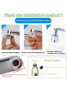 1 Pc Replaceable Faucet Water Filter, Faucet Filtration System, Twist-On Water Purifier, Kitchen Sink Faucet Water Filter To Remove Chlorine, Fluoride, Heavy Metals & Hard Water