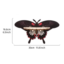 1 pieza de Estantería de pared montada creativa y minimalista (los clavos no están incluidos), disponible en múltiples estilos: libélula, hoja de plátano, mariposa, loto - Accesorio colgante de decoración de pared, estantería de almacenamiento pequeña de madera de bricolaje