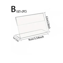 1 Set Acrylic Clear Postcard, Business Card, Greeting Card Display Stand, Transparent Card Holder For Office Desk, Home, School - Transparent - View 11