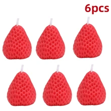 18/9/6/4 Pcs Strawberry Aromatherapy Candles, Perfect For Photography Props, Indoor Fragrance Decoration And Holiday Gifts Candles For Stress Relief, Relaxation, Bathing, Yoga And Holiday Gifts,Room Decor,Gifts Birthday Graduation,Best Gift For Girls Who Love Strawberries Gifts