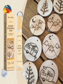 Wooden Burning Pen Set - DIY Wood Burning Tipped Markers Engraving Pen Kit