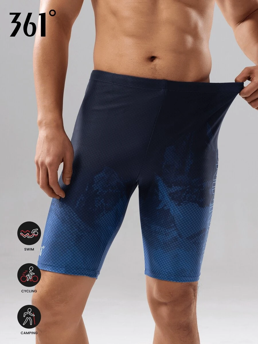 361degree 361° New Men's Professional Competitive 5-Inch Swimming Trunks, Floral Print, Bright Color Accents, Showcasing Quality And Design, Discreet Coverage, Adjustable Inner Drawstring, Suitable For Swimming, Surfing, Water Sports, Multi-Occasion Wear, All-Season