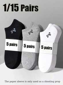 9 Pairs Black, White, Grey Neutral Color Breathable Moisture-Wicking Casual Ankle Socks