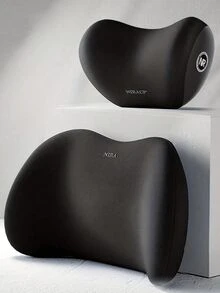 1 件记忆海绵汽车颈腰枕 - 为头枕和靠背提供舒适支撑 - 适合驾驶员和乘客