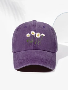 1 件男女通用复古雏菊花印花棒球帽，时尚百搭设计，适合户外活动、徒步旅行、日常穿着，可调节 - D - 查看 24