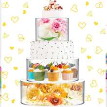 1pc Transparent Acrylic Dessert Display Stand, Cupcake Stand With Hollow Base For Filling, Suitable For Wedding, Birthday, Baby Shower, Christmas Party Dessert Table Display
