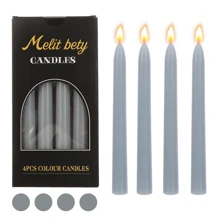4 Stücke/Set Kerzenständer in Morandi-Farben, 20cm Länge, 2cm Durchmesser, geeignet für Heimdekoration, Partys, Esszimmertisch, Geschenke, Dinner, Veranstaltungen, Entspannung/Meditation, Stimmungsbeleuchtung
