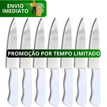 Kit 02 厨师不锈钢 7 件套厨房刀 带白色手柄 30 厘米 专业 - 彩色 - 查看 8