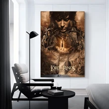 WB 1pc The Lords Of The Rings Movie Anime Posters Wall Art Retro Posters For Home Kawaii Room Decor Wall Decor Picture Living Room Club Bar Home Decor Nordic Home Decor Wall Decor Movie Figures Home Decoration Painting Wall Art Bedroom Cartoons Decor Wallpaper Wall Bedroom Decoration - Frameless