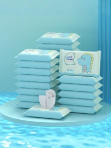 100 包湿巾，清洁湿纸巾，每包 10 张一次性无纺布湿巾，男女个人护理 - 速干、柔软、卫生 - 适用于家庭、户外、露营和旅行、日常清洁、商务旅行、学校等旅行配件（颜色和款式随机） - 彩色 - 查看 3