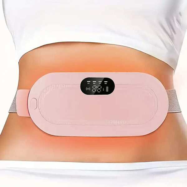 Portable Cordless Heating Pad, Menstrual Heating Pad, Back Heating Pad, 3-Speed Temperature Regulation And 4-Speed Massage Mode, Portable Electric Heating Fast Heating For Women And Girls' Abdominal Straps