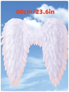 Valentine's Day Angel Feather Wings S/M/L Sizes Multi-Color Cosplay Role Play Performance Photo Prop - Multicolor - View 8