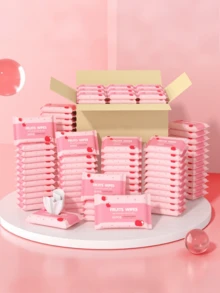 100 包湿巾，清洁湿纸巾，每包 10 张一次性无纺布湿巾，男女个人护理 - 速干、柔软、卫生 - 适用于家庭、户外、露营和旅行、日常清洁、商务旅行、学校等旅行配件（颜色和款式随机） - 彩色 - 查看 5