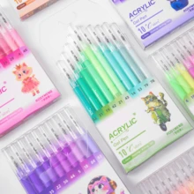 ROSYMENG 100色丙烯凝胶笔,1毫米细尖丙烯墨水笔,不透明档案级亮色马克笔,适用于黑纸绘画、素描、插画、卡片制作,学生用品,返校必备 - 彩色 - 查看 7