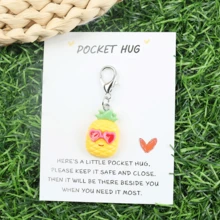 1 件/6 件卡通酷炫时尚眼镜水果钥匙扣套装，草莓、西瓜、苹果、菠萝、梨，搭配时尚眼镜设计，树脂饰物，包含贴心留言卡，非常适合朋友和家人生日、婚礼、夏日派对 | 节日钥匙扣礼物汽车配件包饰 - 彩色 - 查看 14