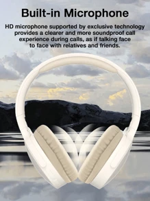 GENAI Wireless Headphones Over Ear, With Microphone, HiFi Stereo Foldable Lightweight Headset, Volume Control Stereo 3.5mm Wire Headset For Deep Bass For Home Office Cellphone PC Ect.