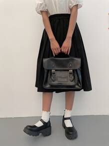 SRSOO 2025 New Thick Sole Mary Jane Shoes For Women, Suitable With Dress, Strap Buckle Loafers, Retro & Versatile