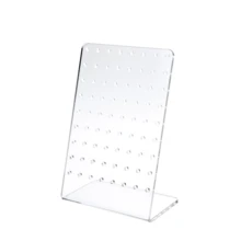 1 Pack 72 Holes Acrylic Earring Holder Organizer Ear Studs Jewelry Storage Display Rack Showcase Earrings Display Stand Earring Storage For Selling Retail Marketing Personal For Women Storage Organizer Travel Essentials Back To School Dormitory Storage,Room Decor - Clear - View 15