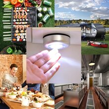 5 件/3 件/1 件触摸控制橱柜灯，由 AAA 电池供电，易于安装和携带；节能橱柜灯适用于楼梯、走廊、壁橱、衣柜、厨房、橱柜、墙壁、卧室、浴室、旅行、露营等 - 銀色 - 查看 7