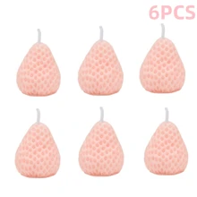 18/9/6/4 Pcs Strawberry Aromatherapy Candles, Perfect For Photography Props, Indoor Fragrance Decoration And Holiday Gifts Candles For Stress Relief, Relaxation, Bathing, Yoga And Holiday Gifts,Room Decor,Gifts Birthday Graduation,Best Gift For Girls Who Love Strawberries Gifts