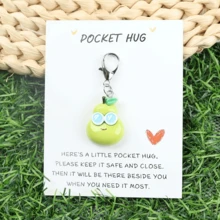 1 件/6 件卡通酷炫时尚眼镜水果钥匙扣套装，草莓、西瓜、苹果、菠萝、梨，搭配时尚眼镜设计，树脂饰物，包含贴心留言卡，非常适合朋友和家人生日、婚礼、夏日派对 | 节日钥匙扣礼物汽车配件包饰 - 彩色 - 查看 12