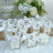 1/3/5-Piece Set Of Small Bubble Candles, Suitable For Guests, Loose Soy Wax Candles, With Stylish Ribbon Card Acrylic Box, Suitable For Wedding Gifts, Bride Gifts, Baby Gifts, Birthday Engagement Gifts Wedding Decoration - Multicolor - View 8