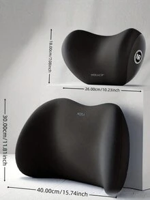 1 件记忆海绵汽车颈腰枕 - 为头枕和靠背提供舒适支撑 - 适合驾驶员和乘客