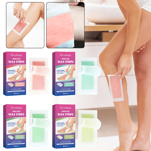 1box 30pcs Various Fragrance Types Of Hair Removal Wax Paper,One-Time Use Wax Strips For Men, Facial Hair, Arms, Legs, Armpits, Eyebrows, Bikini Line, Brazilian Waxing, Easy Smooth Skin,Hair Products And Accessories For Barber Salon Beauty Travel Essentials