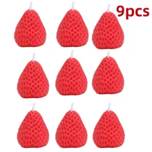 18/9/6/4 Pcs Strawberry Aromatherapy Candles, Perfect For Photography Props, Indoor Fragrance Decoration And Holiday Gifts Candles For Stress Relief, Relaxation, Bathing, Yoga And Holiday Gifts,Room Decor,Gifts Birthday Graduation,Best Gift For Girls Who Love Strawberries Gifts