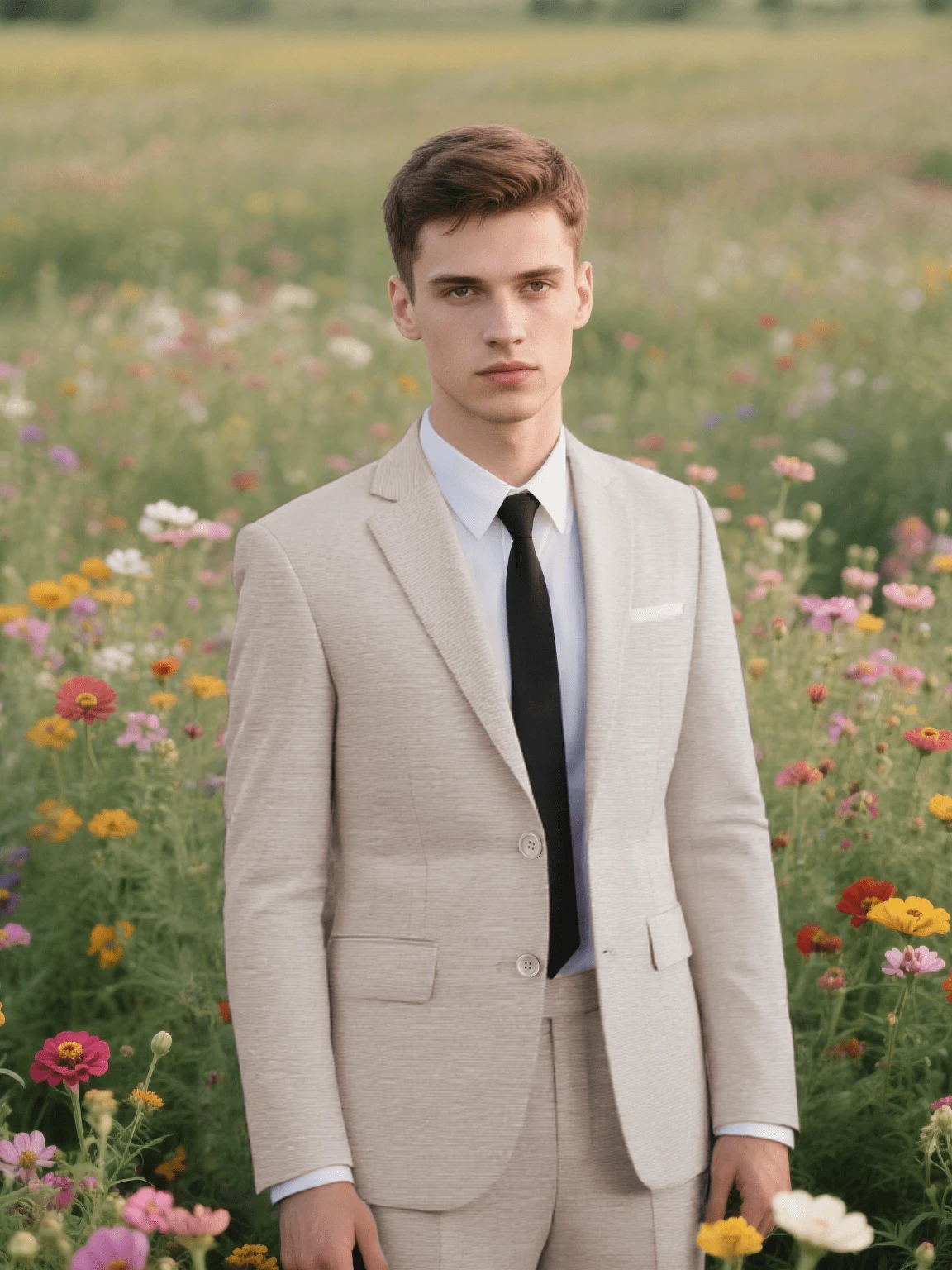 2pcs Men's 2 Piece Beige Linen Suits For Men Slim Fit Casual Beach Wedding Summer Grooms Groomsmen Linen Blazer Pants Suit - 米色 - 查看 1