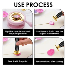 20 套蜡封印章套装，蜡封印章，复古经典封蜡印章头，带木柄，适用于派对婚礼邀请卡信封礼品包装信函（20 种图案），返校，学校用品 - 24 件 - 查看 6