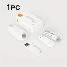 1 pieza Luz nocturna con sensor de movimiento infrarrojo RGB, lámpara decorativa, iluminación de escaleras, lámpara para taza de inodoro impermeable, pequeña luz nocturna recargable, encendido/apagado automático por la noche, para cocina, dormitorio, entrada, sala de estar, pasillo, baño