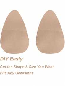 4片/2片装隐形提拉文胸花瓣，无肩带，米色/咖啡色/黑色，适合B-E杯，大胸提拉文胸花瓣，无纺布文胸花瓣