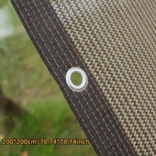 1pc 90% Coffee-Color Sunscreen Net Fabric, Breathable Sunshade Netting Suitable For Balcony, Garage, Backyard, Swimming Pool, Lawn, Outdoor Activities, Garden Terrace, Plant Greenhouse, Outdoor Gazebo, Dog House, Easy To Hang - Brown - View 5