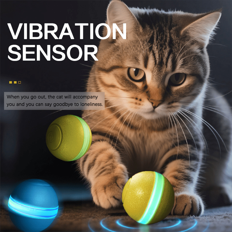 Bola elétrica inteligente brilhante para gatos, movimento silencioso, vários modos esportivos ajustáveis, interruptor de rotação e salto com um clique, resistente a arranhões e mordidas, tração poderosa para estimular totalmente o instinto de caça do gato