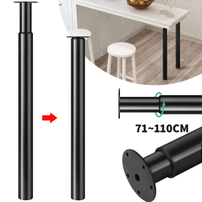 1PCS 710-1100MM Adjustable Kitchen Worktop/Desk/Breakfast Bar Table Leg 60mm Bar