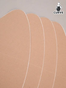 Invisible Latex Adhesive Strapless Bra, Beige/Brown/Black Suitable For B-E Cup Big Chest
