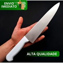 Kit 02 厨师不锈钢 7 件套厨房刀 带白色手柄 30 厘米 专业 - 彩色 - 查看 2