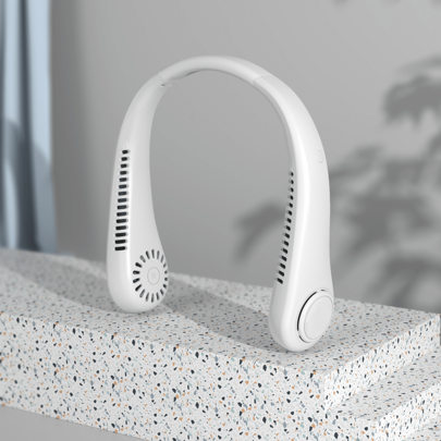 AOYI Portable Neck Fan, Wearable Personal Fan Powered By Battery, Hands-Free Bladeless Fan, 3-Speed Adjustable Usb Halter Neck Fan, Summer Cooling Essential, Suitable For Home, Office, Outdoor, Sports, Beach, Travel, With Random Charging Cable.