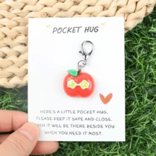 1 件/6 件卡通酷炫时尚眼镜水果钥匙扣套装，草莓、西瓜、苹果、菠萝、梨，搭配时尚眼镜设计，树脂饰物，包含贴心留言卡，非常适合朋友和家人生日、婚礼、夏日派对 | 节日钥匙扣礼物汽车配件包饰 - 彩色 - 查看 18