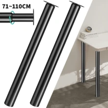 1PCS 710-1100MM Adjustable Kitchen Worktop/Desk/Breakfast Bar Table Leg 60mm Bar - Black - View 3